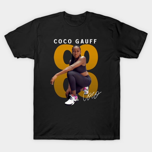 Coco Gauff T-Shirt by Jeff Adamsss